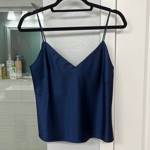 Jenny Yoo Silky Navy Tank